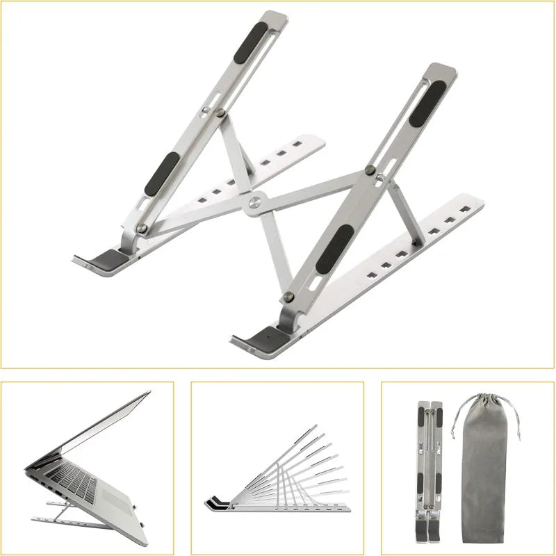 Support PC Portable en Aluminium Pro™ (Pliable)